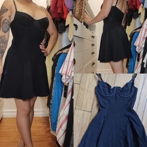 American Apparel Black bustier dress size small